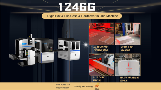 LS-1246G Máy làm hộp cứng đa chức năng tự động để làm bìa cứng
